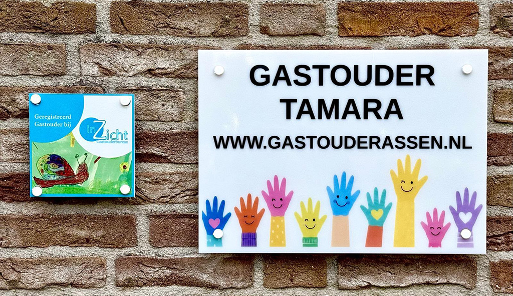 Gastouder Tamara Assen gevelbordjes GOB inZicht